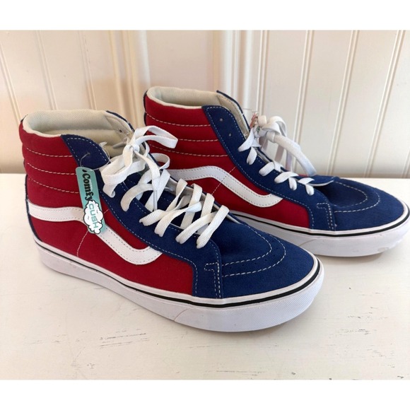 Vans Other - VANS Shoes Mens Size 8.5 Womens 10 Multicolor Suede Canvas High Top Sk8-Hi